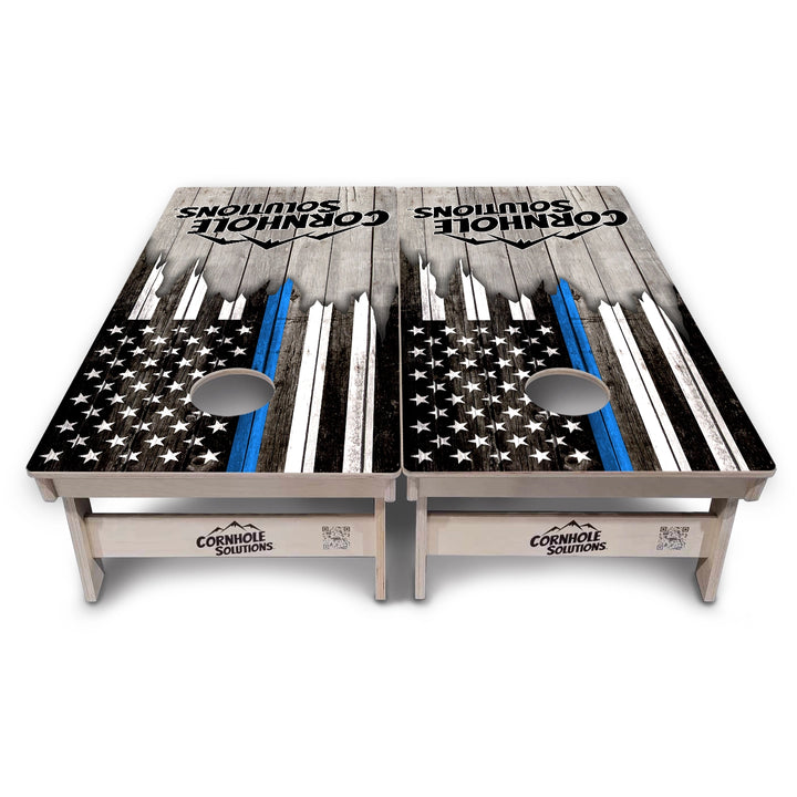 Blue Line Mountain Flag Cornhole Boards – Tournament Series