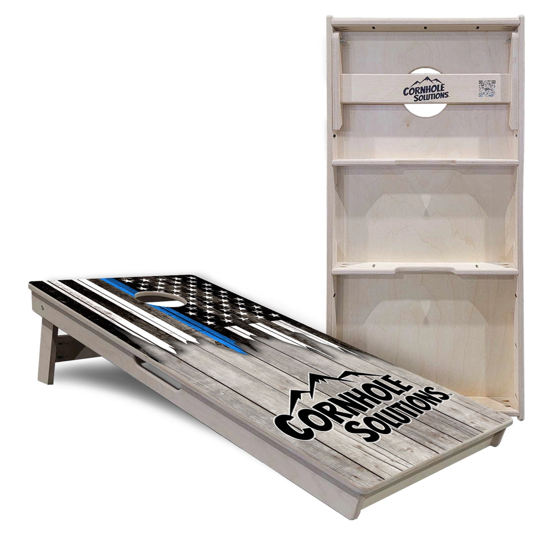 Blue Line Mountain Flag Cornhole Boards – Tournament Series