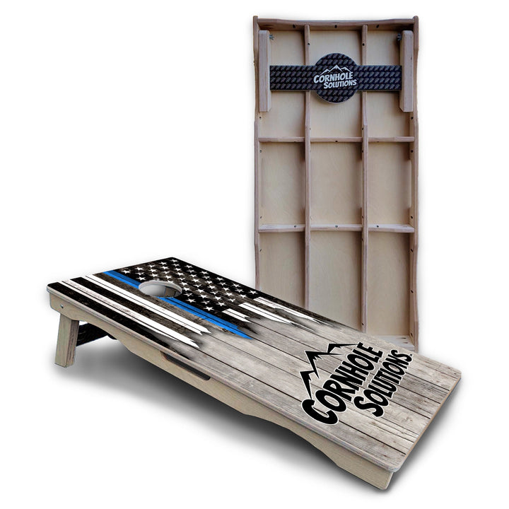 Blue Line Mountain Flag Cornhole Boards – Pro Lite or Pro Elite