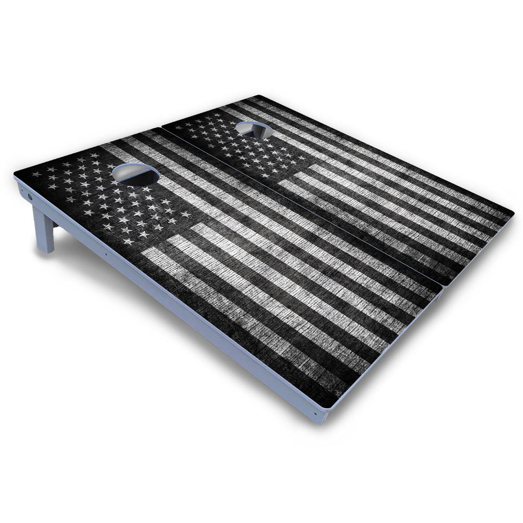 Monochrome Flag Cornhole Boards - All Weather Series