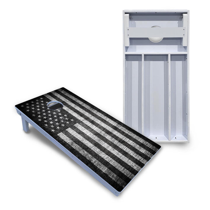 Monochrome Flag Cornhole Boards - All Weather Series