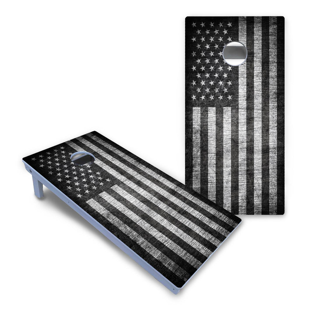 Monochrome Flag Cornhole Boards - All Weather Series
