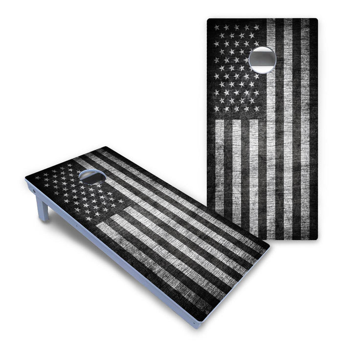 Monochrome Flag Cornhole Boards - All Weather Series
