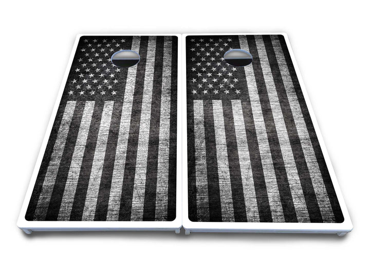 Monochrome Flag Cornhole Boards - All Weather Series