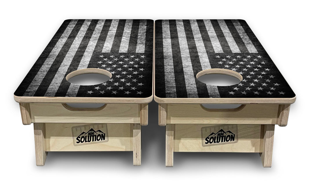 Mini Cornhole Boards - Monochrome Flag