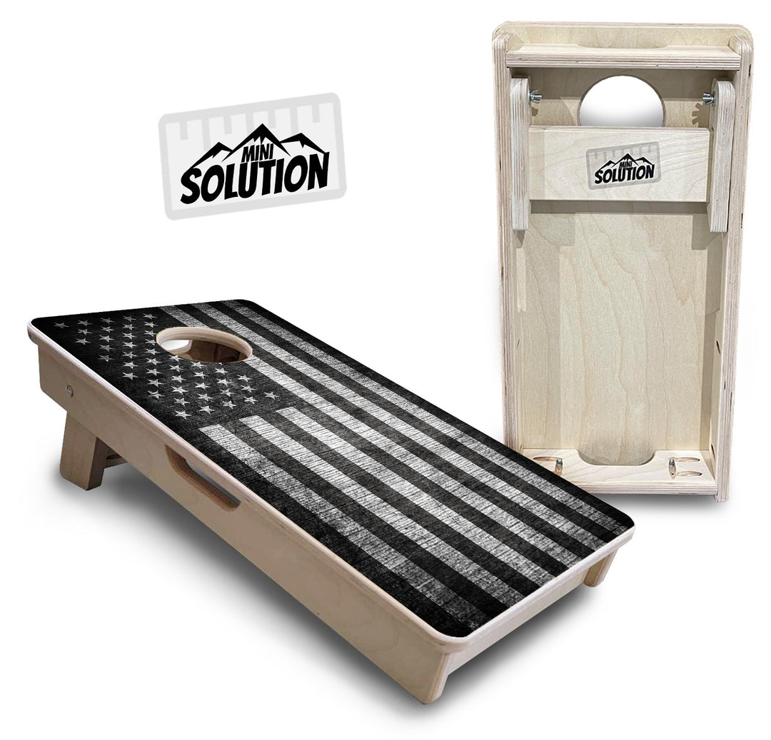 Mini Cornhole Boards - Monochrome Flag