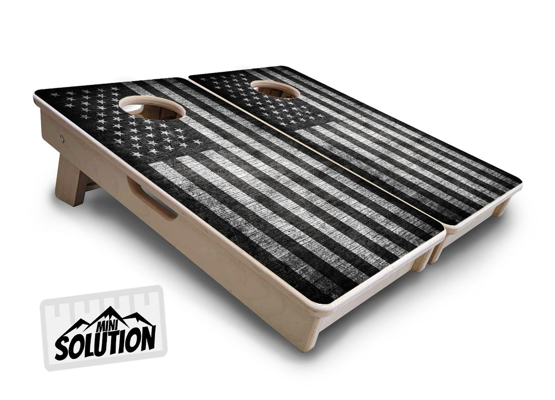 Mini Cornhole Boards - Monochrome Flag