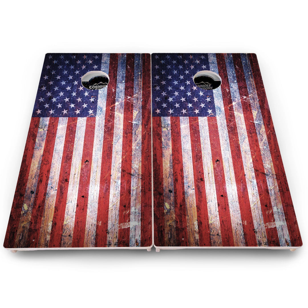 Distressed Flag Cornhole Boards – Pro Lite or Pro Elite