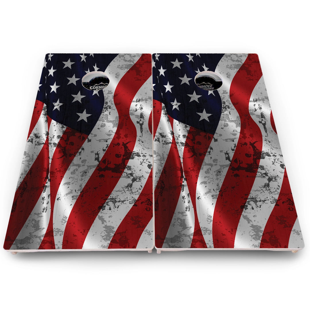 Distressed Flag Cornhole Boards – Pro Lite or Pro Elite
