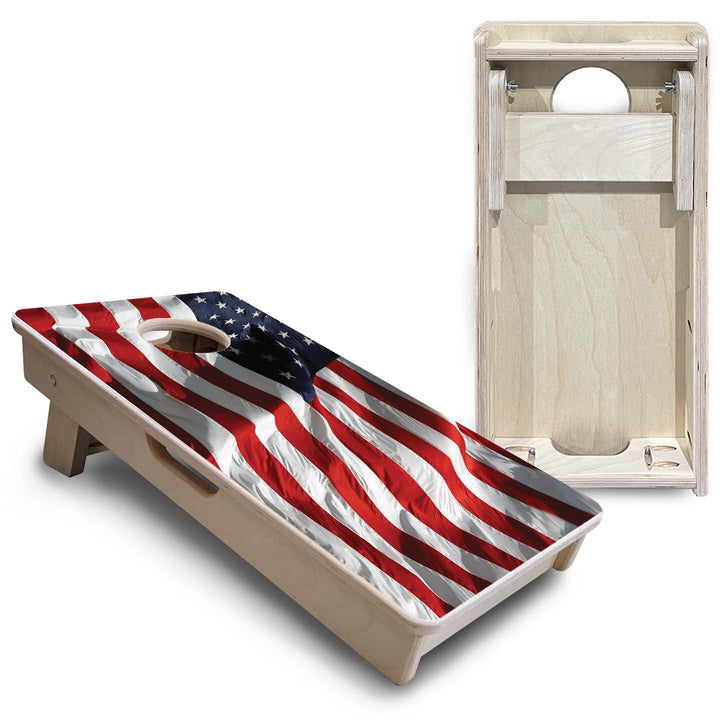 Waving Flag - Mini or Vacation Size Cornhole Boards