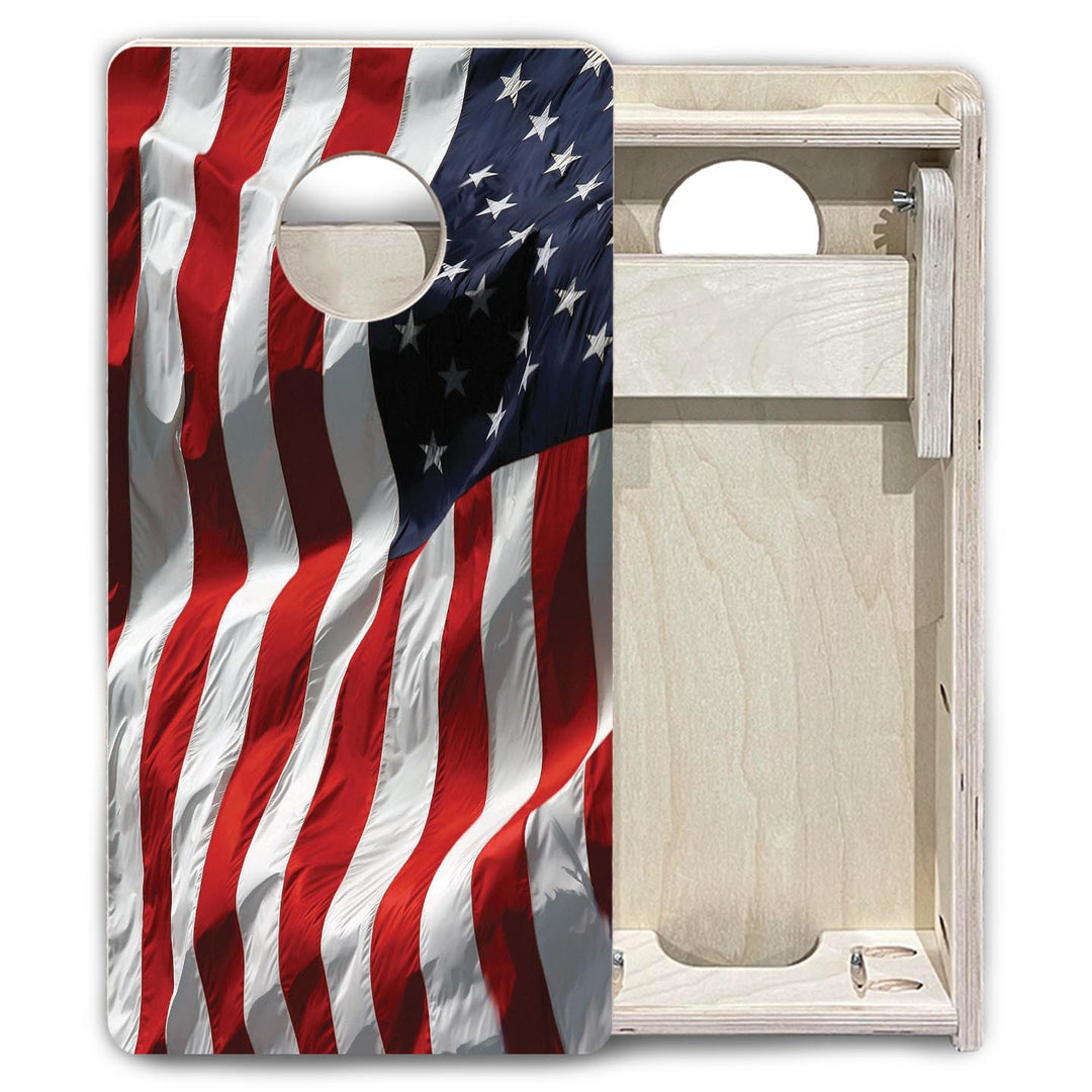 Waving Flag - Mini or Vacation Size Cornhole Boards