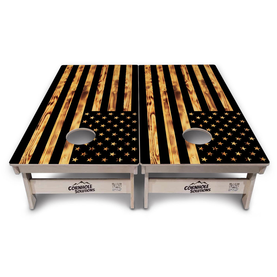 Rustic Flag Cornhole Boards – Tournament Series
