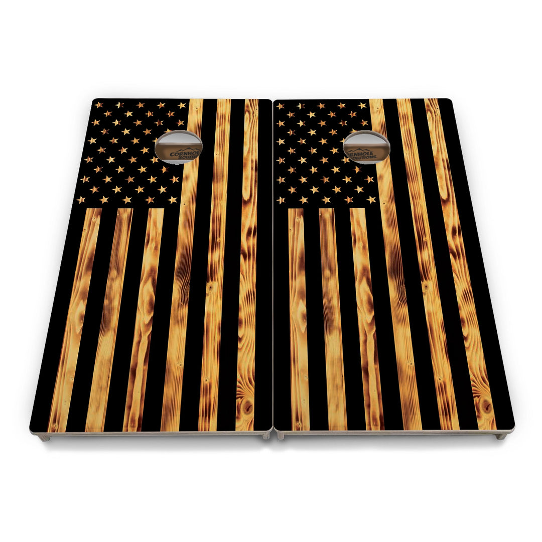 Rustic Flag Cornhole Boards – Tournament Series