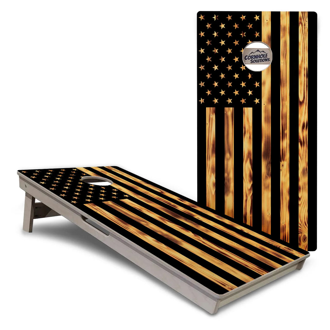 Rustic Flag Cornhole Boards – Tournament Series