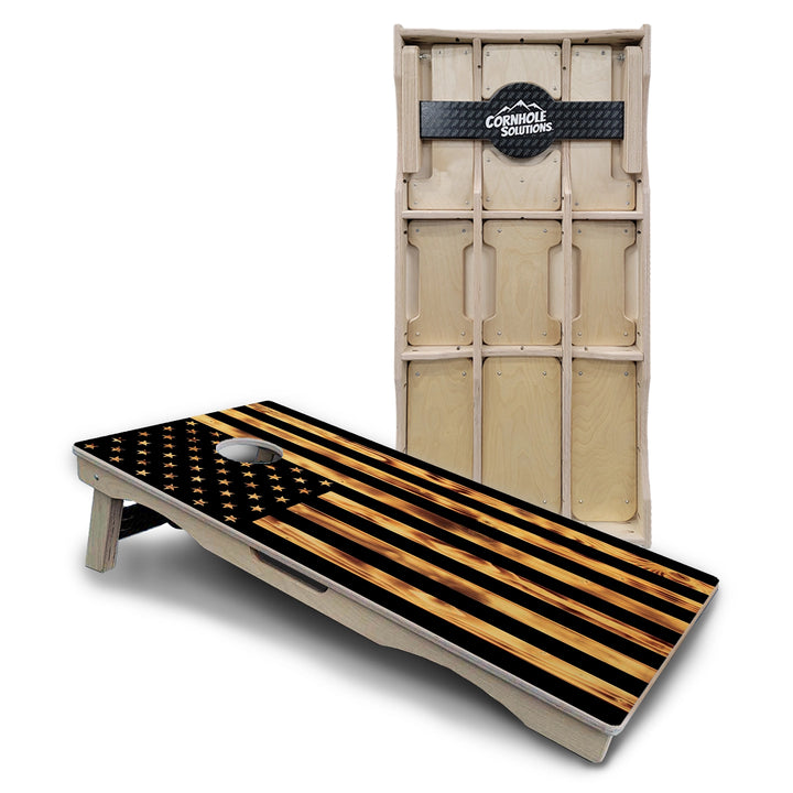 Rustic Flag Cornhole Boards – Pro Lite or Pro Elite