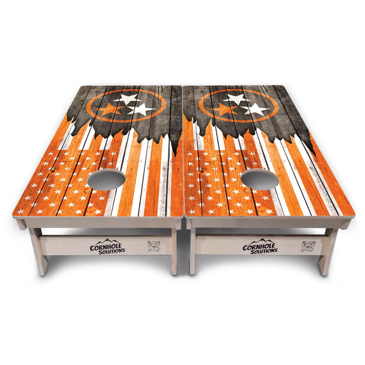 Orange TN Flag Cornhole Boards – Tournament Series