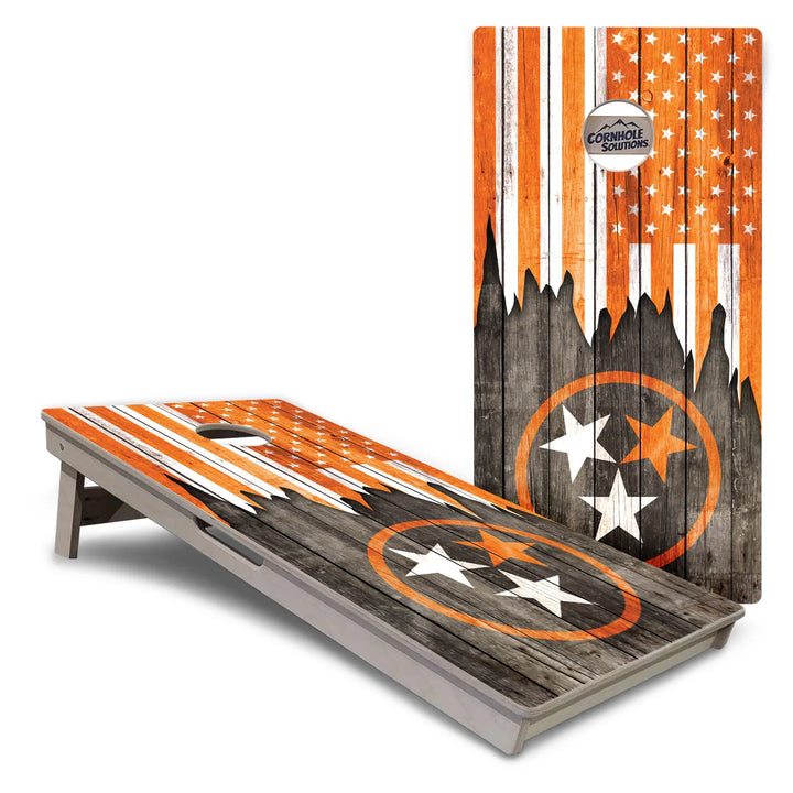 Orange TN Flag Cornhole Boards – Tournament Series