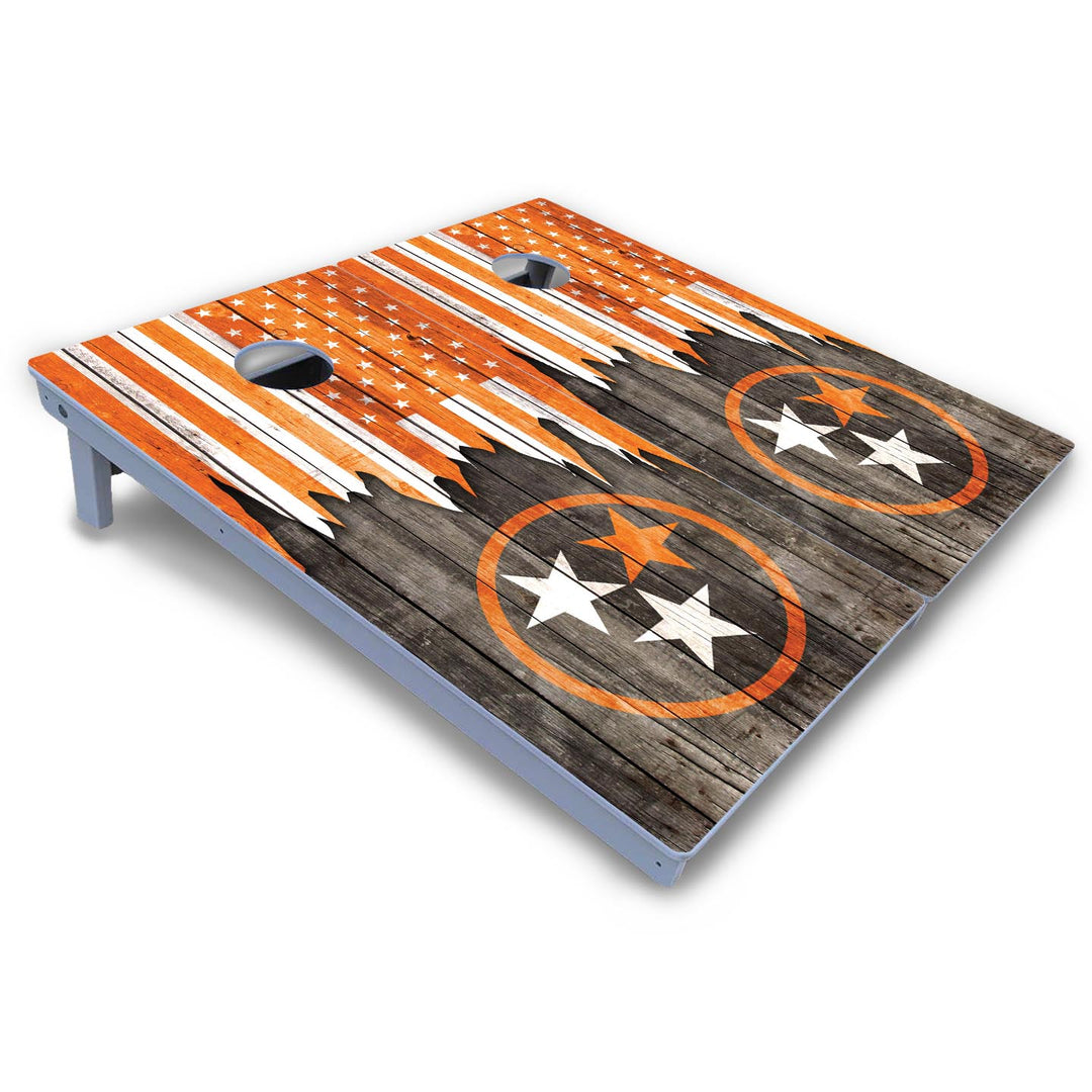 TN/USA Orange Flag Cornhole Boards - All Weather Series