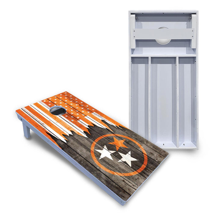 TN/USA Orange Flag Cornhole Boards - All Weather Series