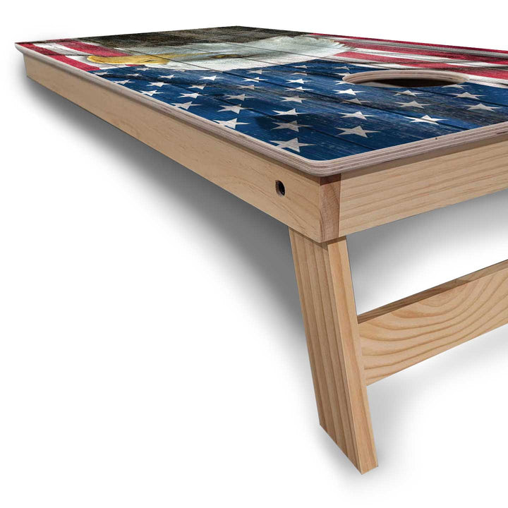 Eagle Flag Cornhole Boards - Backyard Series