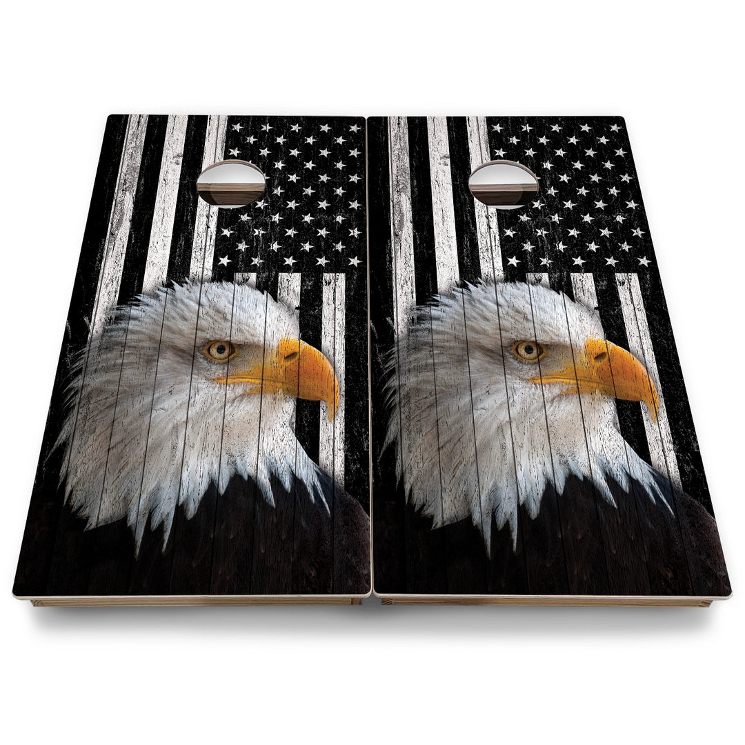 Eagle Flag Cornhole Boards - Backyard Series