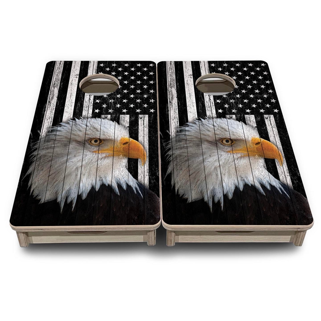 Heritage Eagle Flag - Mini or Vacation Size Cornhole Boards