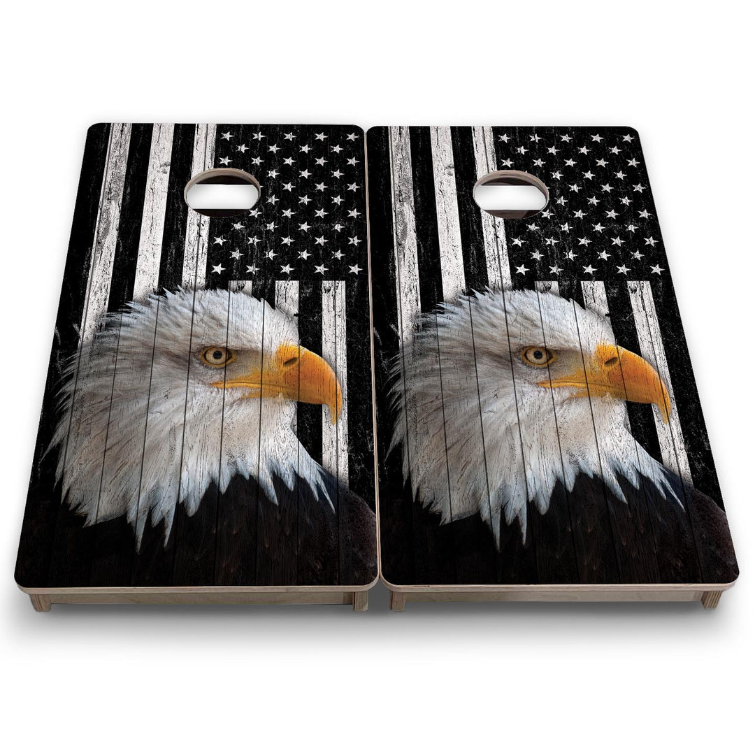 Heritage Eagle Flag - Mini or Vacation Size Cornhole Boards