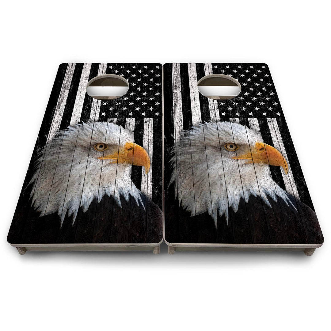 Heritage Eagle Flag - Mini or Vacation Size Cornhole Boards