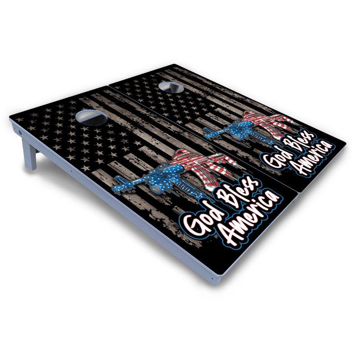 God Bless America Cornhole Boards - All Weather Series