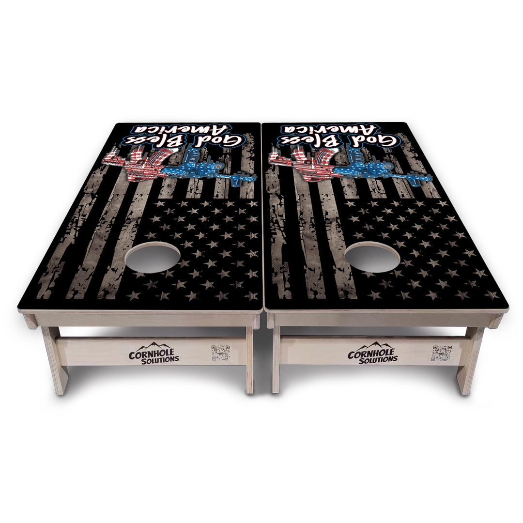 God Bless America Cornhole Boards – Tournament Series