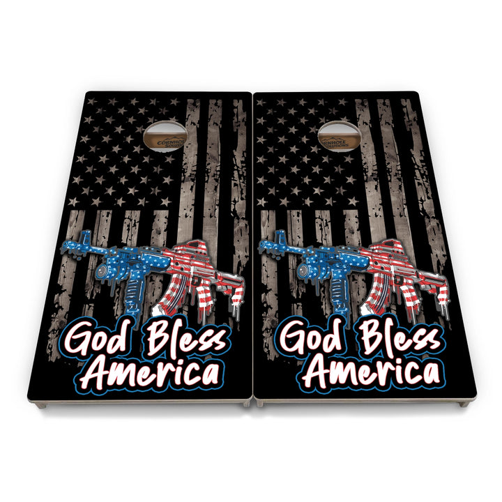God Bless America Cornhole Boards – Tournament Series