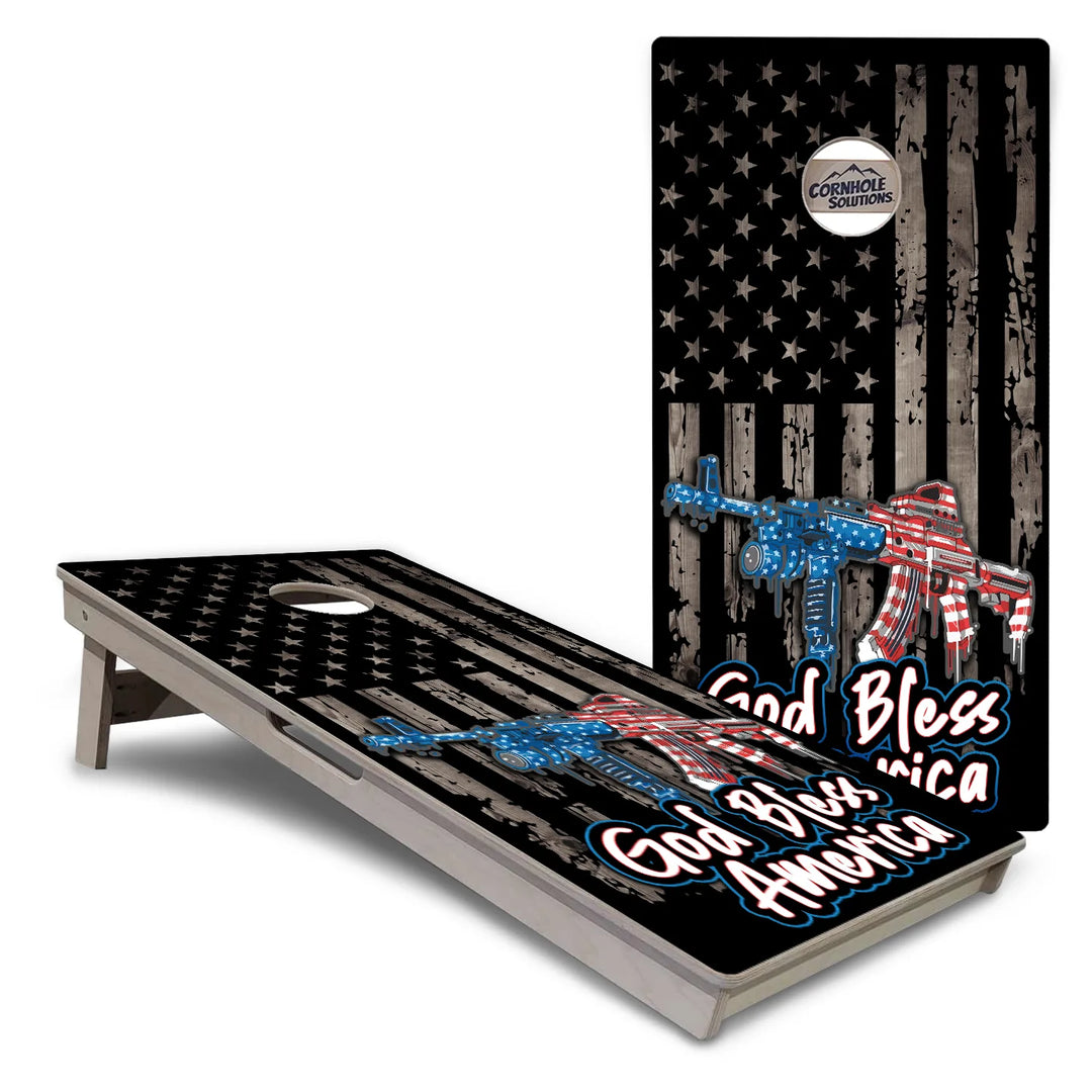 God Bless America Cornhole Boards – Tournament Series