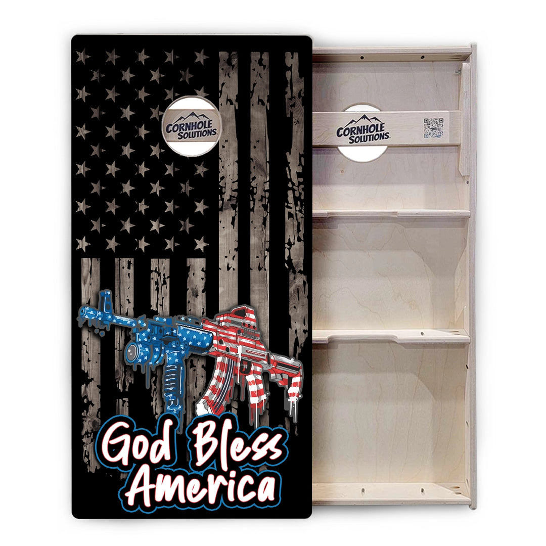 God Bless America Cornhole Boards – Tournament Series