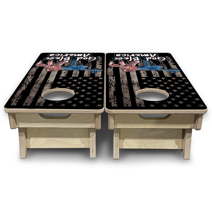 God Bless America - Mini or Vacation Size Cornhole Boards