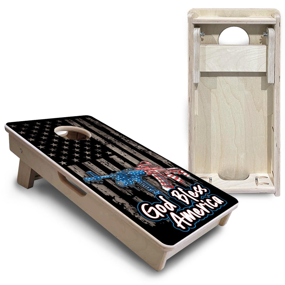 God Bless America - Mini or Vacation Size Cornhole Boards