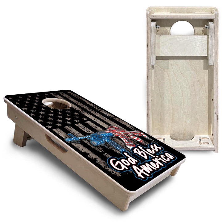 God Bless America - Mini or Vacation Size Cornhole Boards