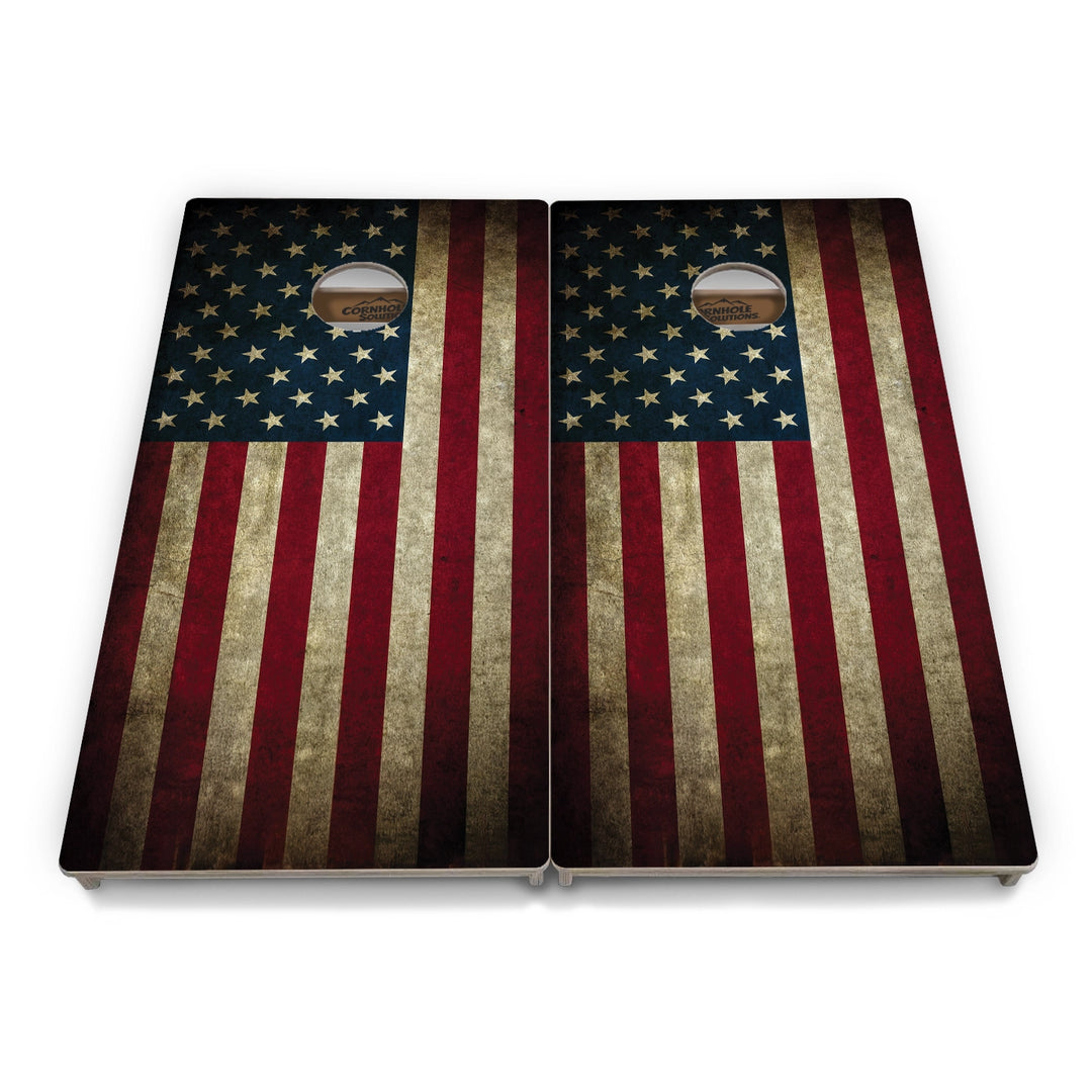 Rustic & Wavy Flag Collection Cornhole Boards – Tournament Series