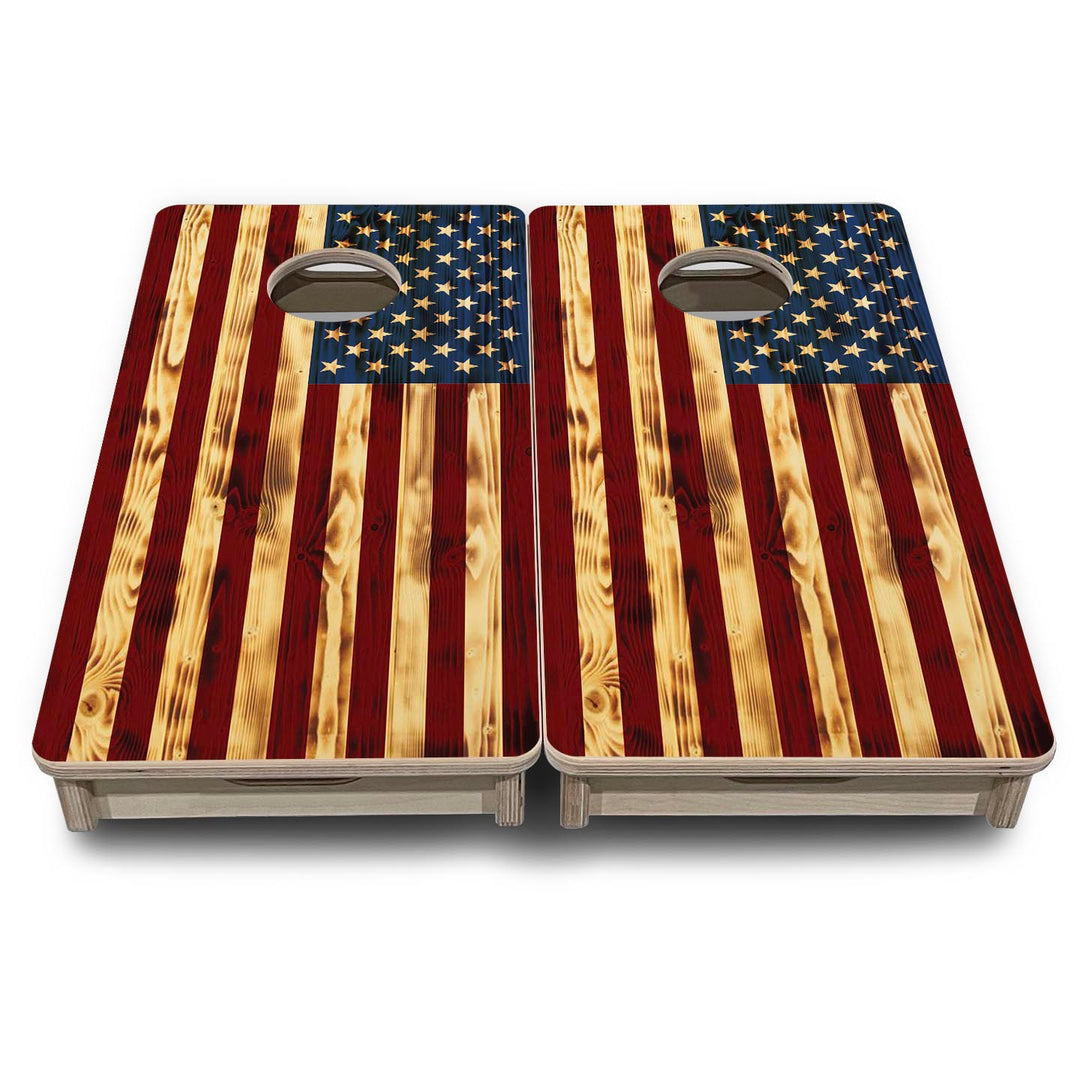 Burnt Color Flag - Mini or Vacation Cornhole Boards
