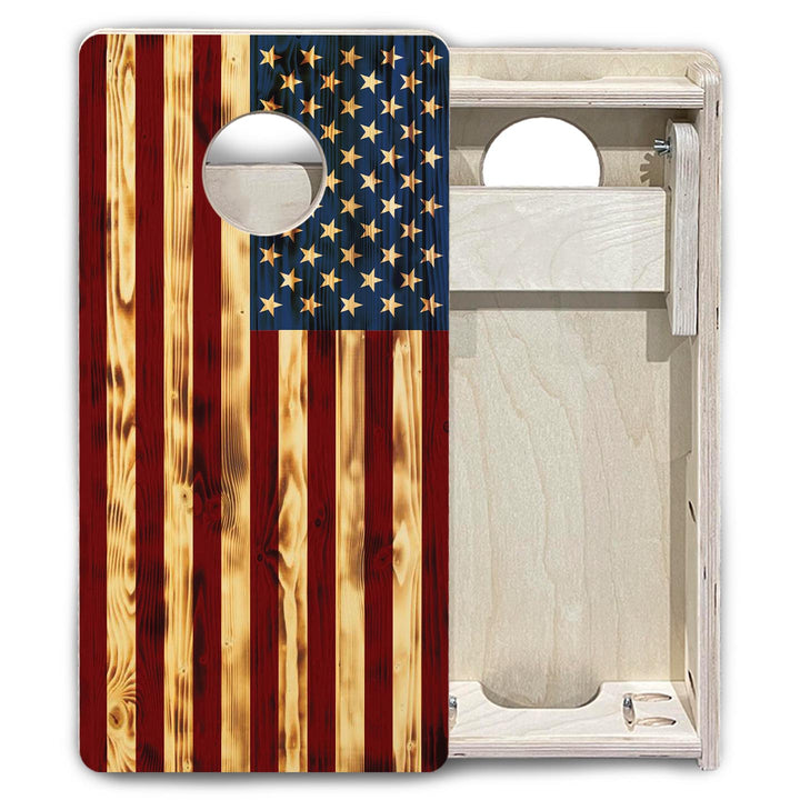 Burnt Color Flag - Mini or Vacation Cornhole Boards