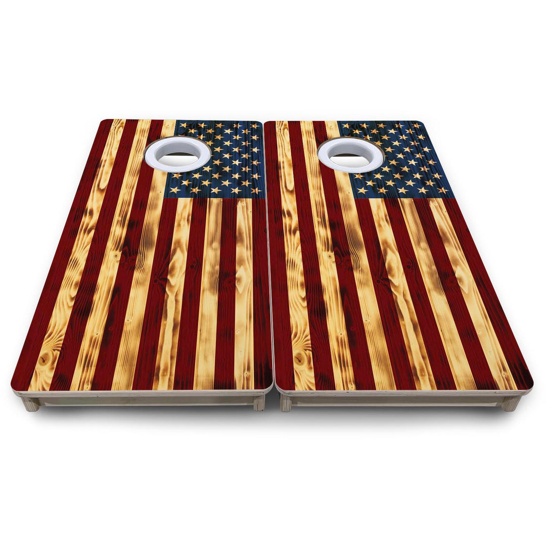 Burnt Color Flag - Mini or Vacation Cornhole Boards