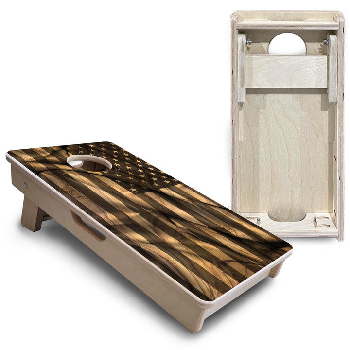 American Woodgrain Wave - Mini or Vacation Size Cornhole Boards