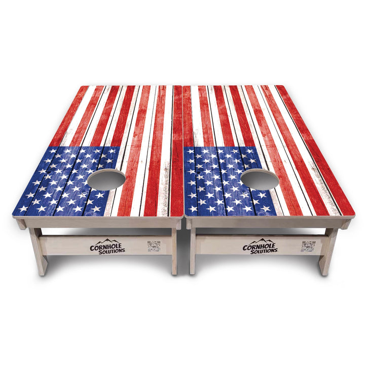 Whitewash Flag Cornhole Boards – Tournament Series