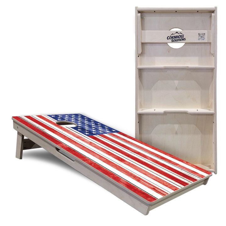Whitewash Flag Cornhole Boards – Tournament Series
