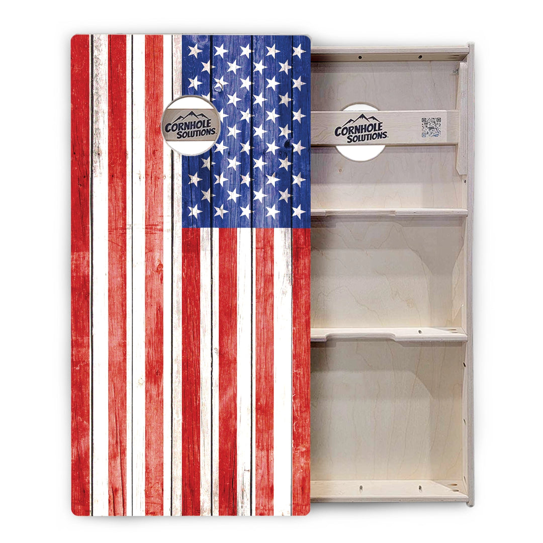 Whitewash Flag Cornhole Boards – Tournament Series
