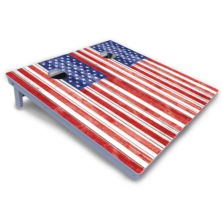 Whitewash Flag Cornhole Boards - All Weather Series