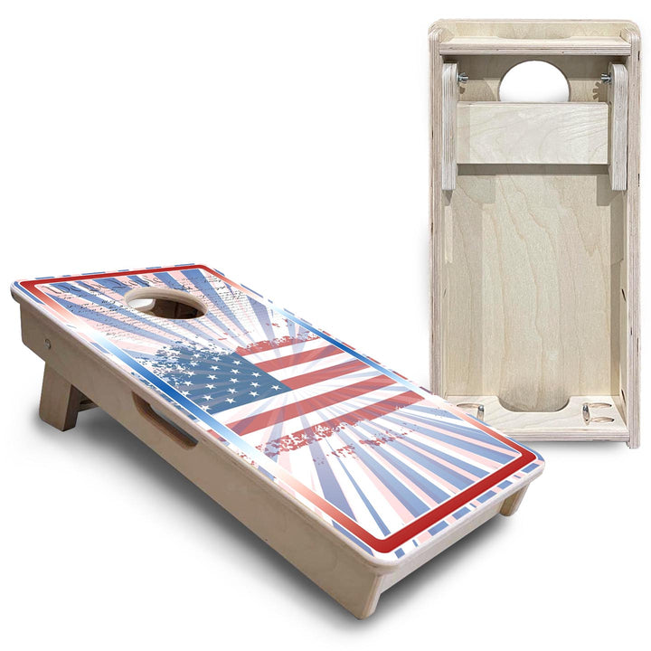 Star Patriotic Burst - Mini or Vacation Size Cornhole Boards