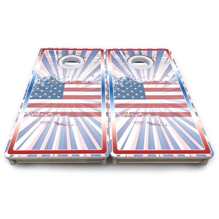 Star Patriotic Burst - Mini or Vacation Size Cornhole Boards