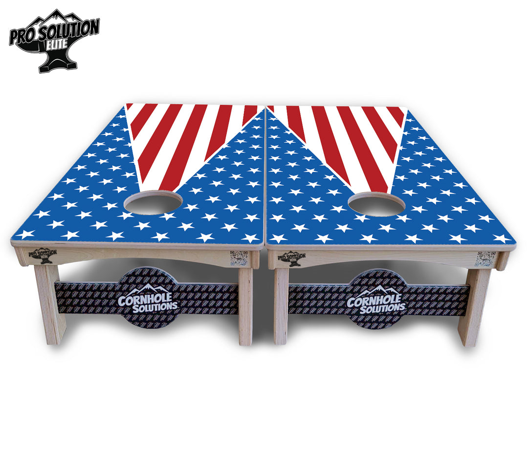 Stars & Stripes Triangle Cornhole Boards - Pro Solution Elite Series