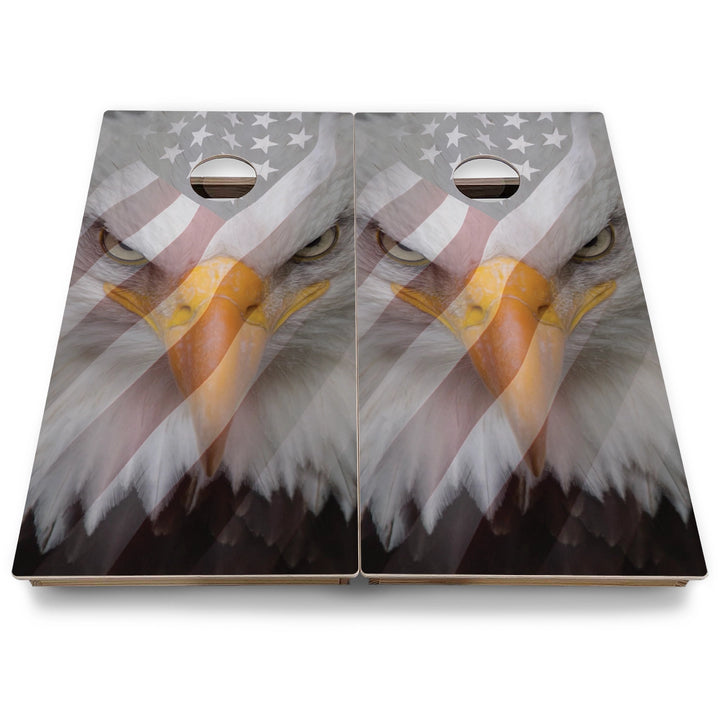 Eagle Flag Cornhole Boards - Backyard Series
