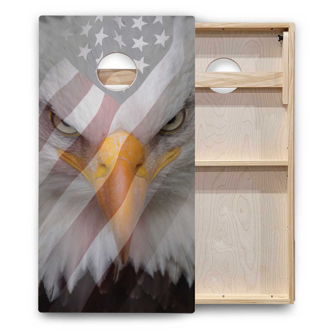 Eagle Flag Cornhole Boards - Backyard Series